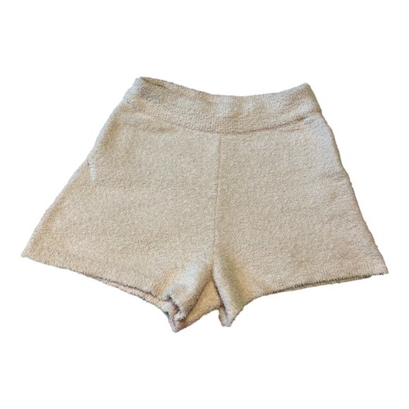 CULPOS x Fuzzy High-Rise Shorts Size Medium Soft Pink PJ Shorts INC - Picture 3 of 11